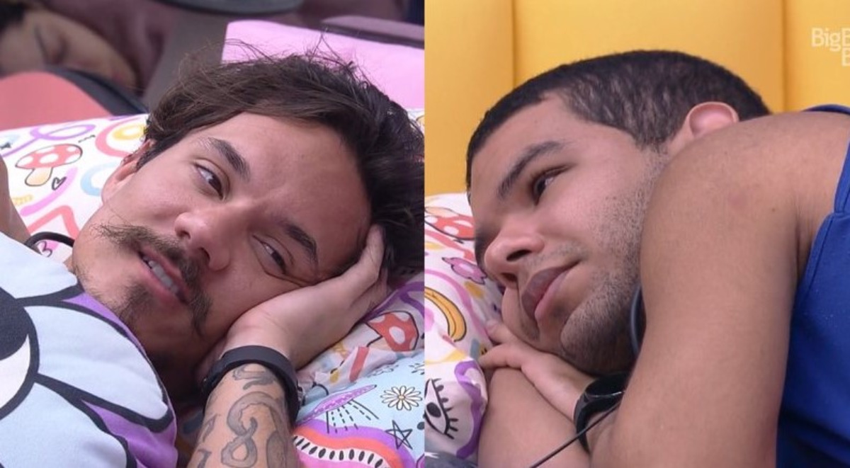 Vyni foi confrontado por Eliezer sobre o suposto ciúmes que sente do brother com Natália no BBB22 (Foto: Reprodução / Globoplay)