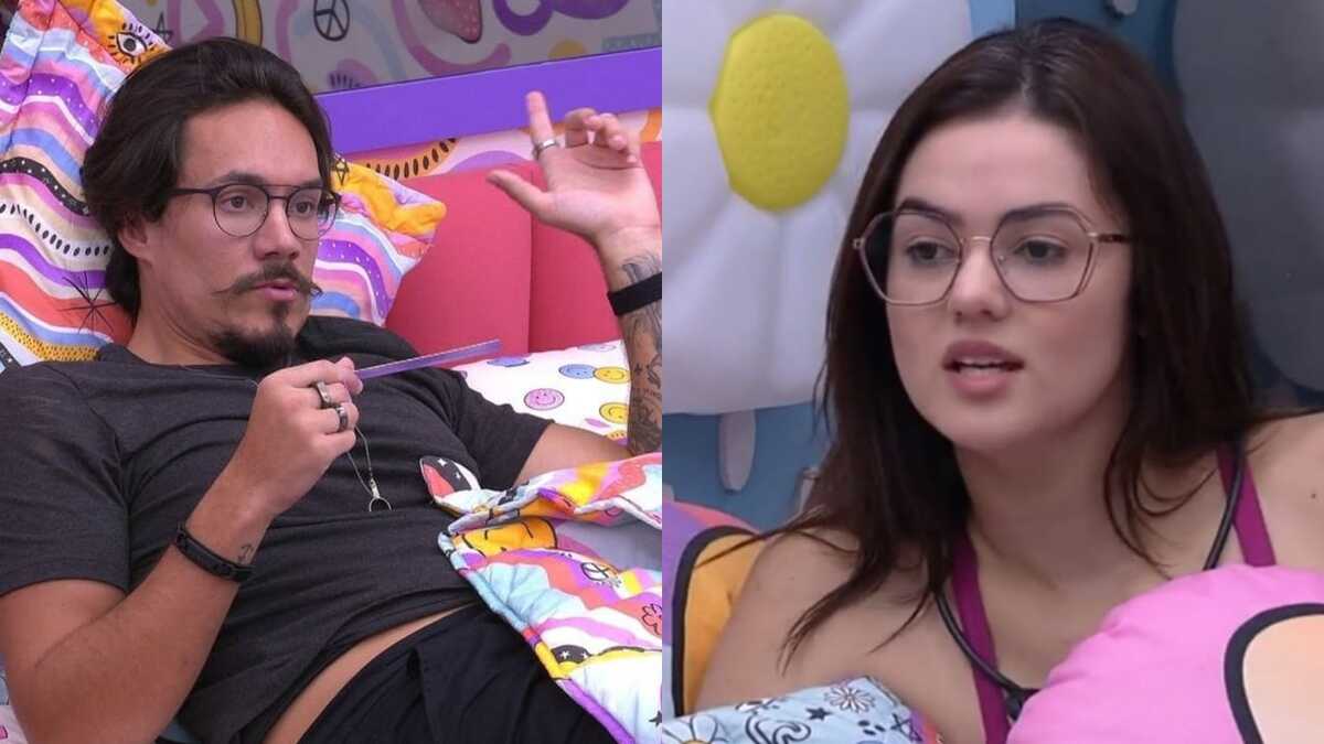 BBB22: Eliezer e Eslovênia conversam sobre Lucas (Foto: Reprodução/Montagem)