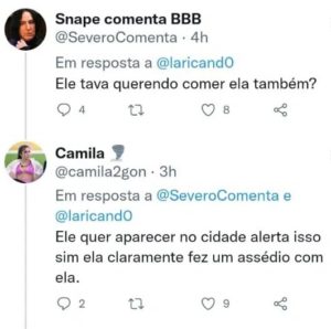 Web reagiu ao assédio de Eliezer contra Jade no BBB22 (Foto: Reprodução / Twitter)