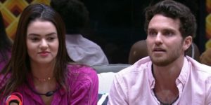 Eslô ao lado de Lucas, último eliminado do BBB22 (Foto: Reprodução / Globoplay)