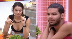 Eslovênia conversa com Vyni na cozinha da Xepa do BBB22 (Foto: Reprodução / Globoplay)