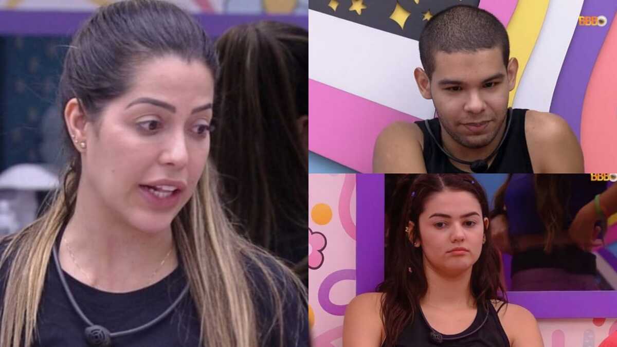 BBB22: Laís, Vyni e Eslovênia conversam sobre estratégias de jogo (Foto: Reprodução/Montagem)