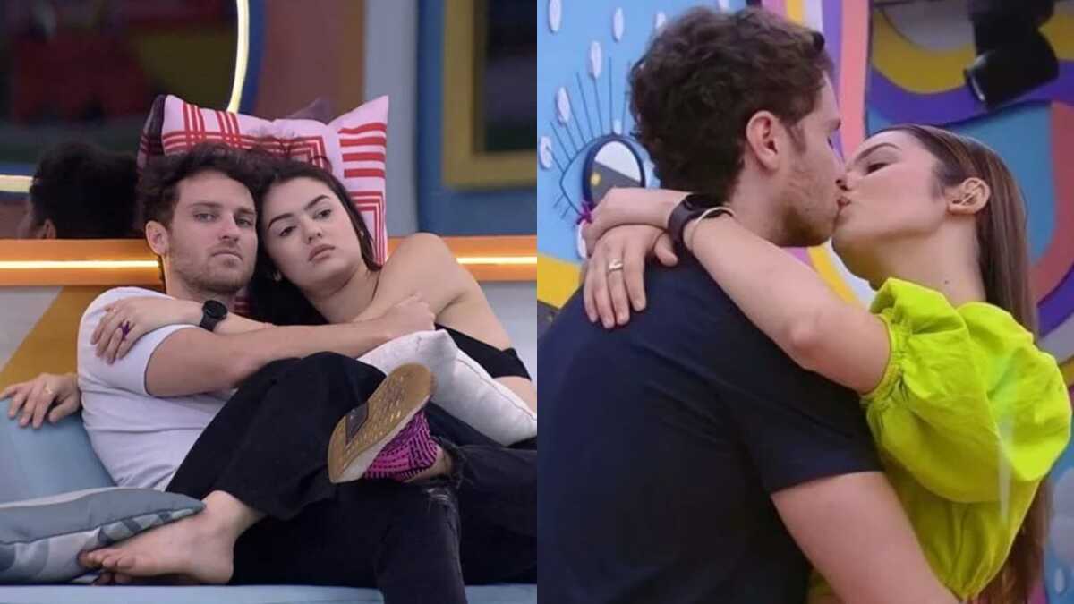 No BBB22, Lucas e Eslovênia formaram o primeiro casal da casa