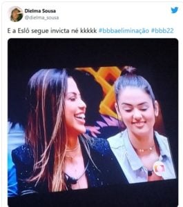 Web não perdoa fama de Eslovênia do BBB22 (Foto: Reprodução / Twitter)