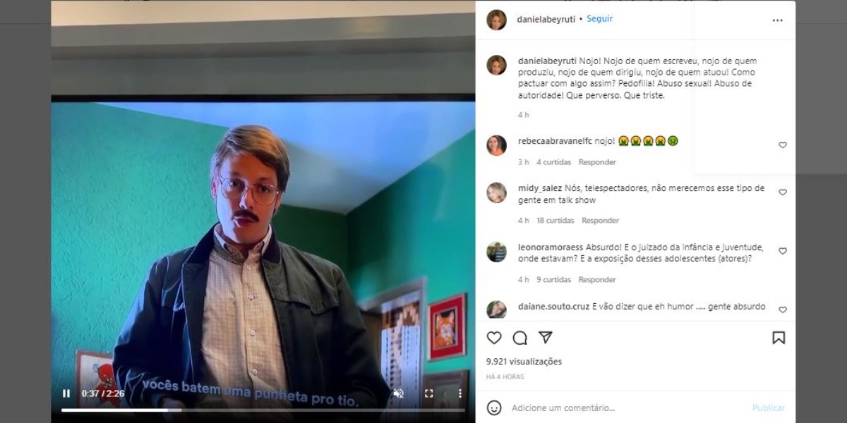 Daniela Beyruti, filha de Silvio Santos, detonou cena de filme com Fábio Porchat (Foto: Reprodução/Instagram)