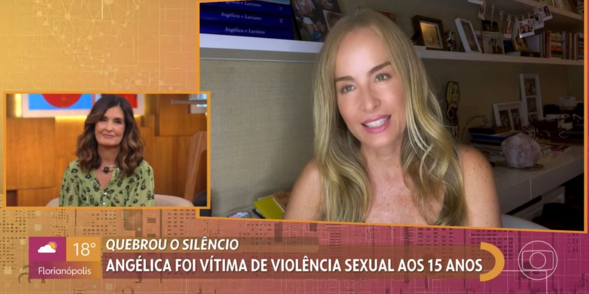 Angélica enviou um depoimento doloroso ao "Encontro", com Fátima Bernardes (Foto: Reprodução/TV Globo)