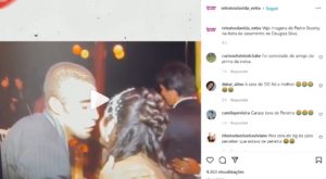 Administradores de Douglas Silva compartilharam o momento 'penetra' de Scooby no casamento do brother (Foto: Reprodução / Instagram)