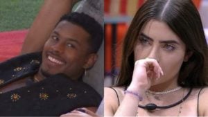 Paulo André e Jade Picon tiveram affair durante o BBB22 e, após eliminação, ela descarta namoro (Montagem/ Reprodução Globoplay)