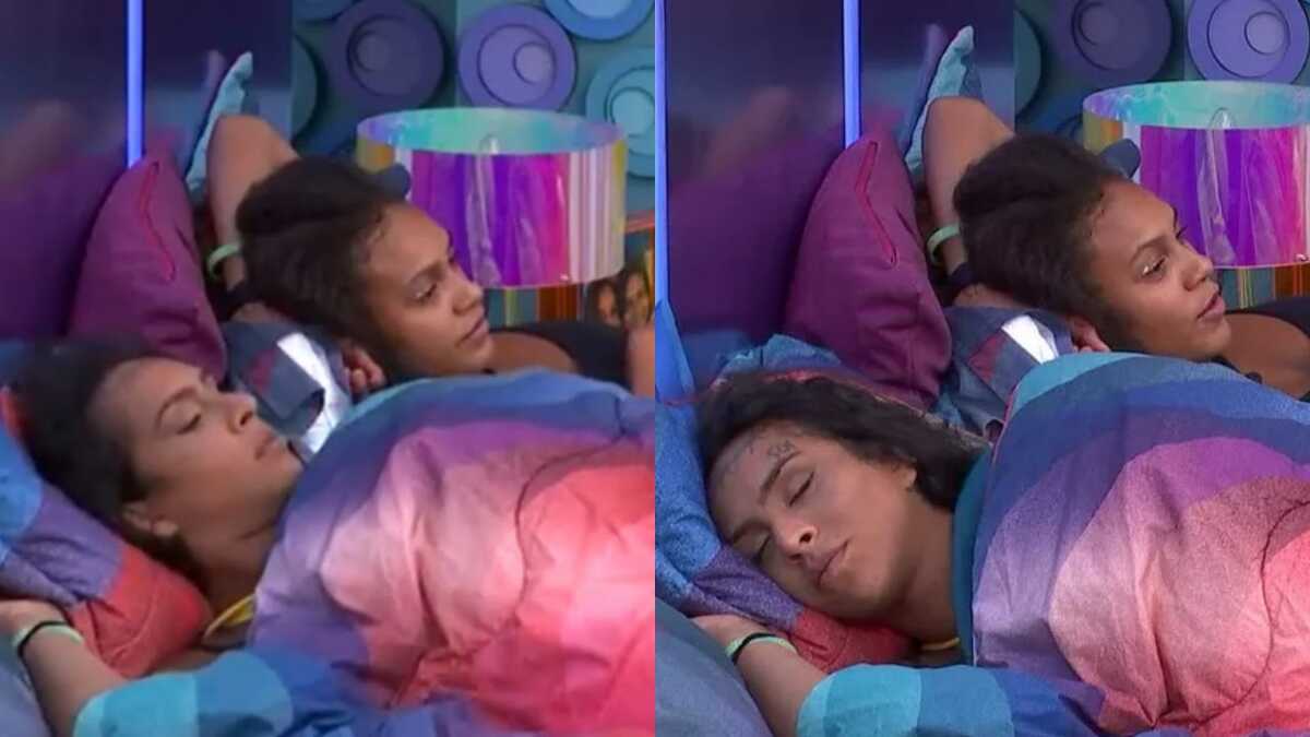 BBB22: Linn da Quebrada dorme e deixa Jessilane falando sozinha (Foto: Reprodução/Montagem)