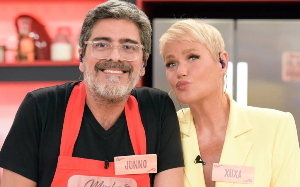 Junno Andrade e Xuxa Meneghel no quadro 'Minha mulher que manda