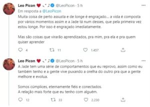  Leo Picon, irmão de Jade Picon do BBB22 (Foto: Reprodução / Twitter)