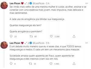  Leo Picon, irmão de Jade Picon do BBB22 (Foto: Reprodução / Twitter)