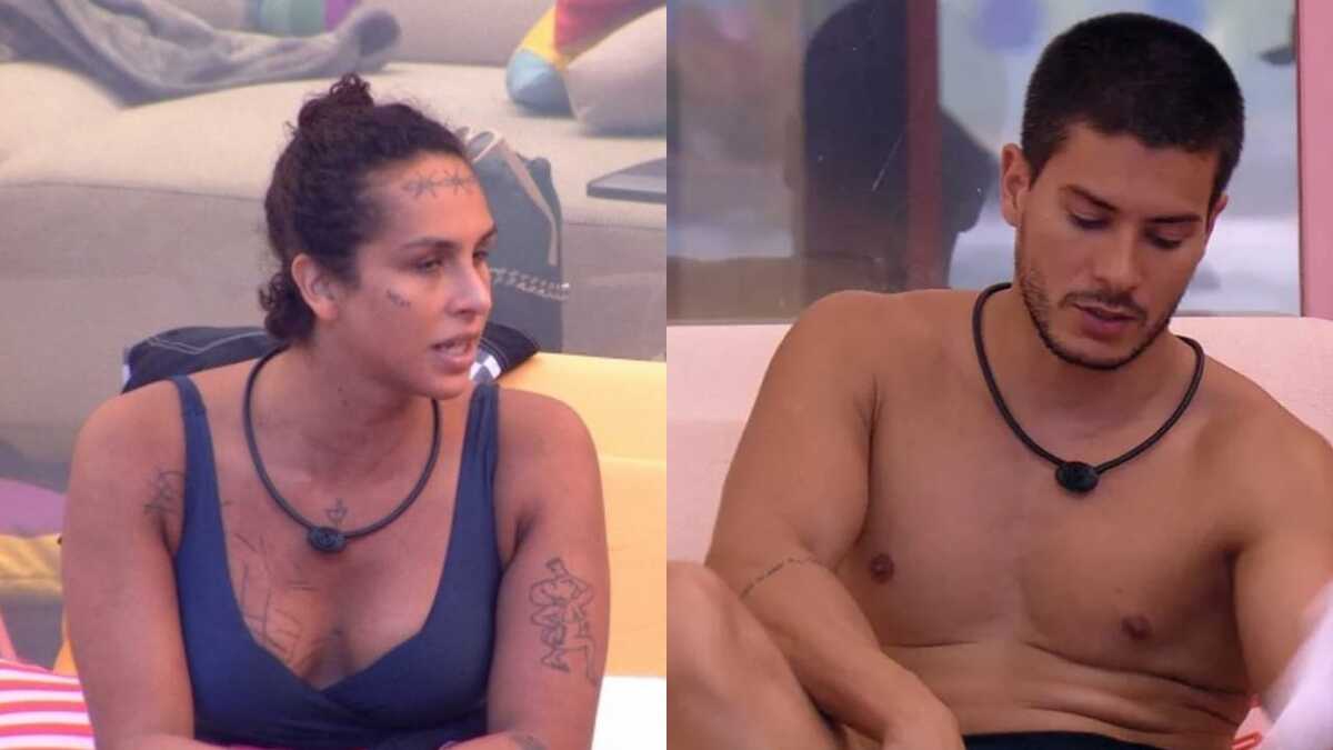 BBB22: Arthur Aguiar e Linn da Quebrada brigam (Foto: Reprodução/Montagem)