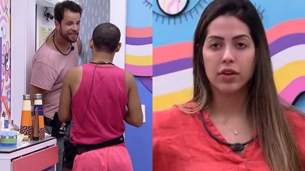 BBB22: Gustavo pede que Vyni não fale em Rodrigo (Foto: Reprodução/Montagem)