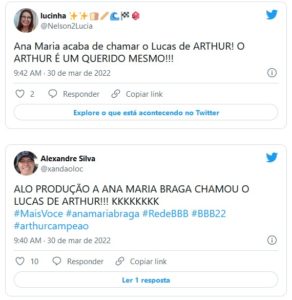 Ana Maria confundiu nome de Lucas, décimo eliminado do BBB22 e web não perdoou (Foto: Reprodução / Globoplay)