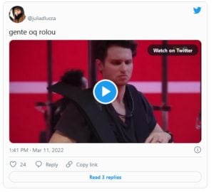 Web reage sobre possíveis alucinações de Lucas na Prova do Líder do BBB22 (Foto: Reprodução / Twitter)