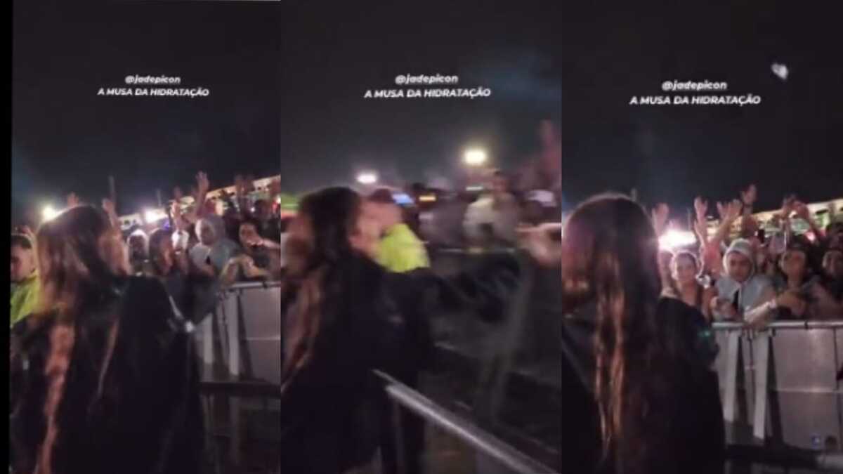 Jade Picon vira meme no Lollapalooza (Foto: Reprodução/Montagem/Instagram):