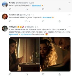 Juliana Paes roubou a cena do segundo capítulo de 'Pantanal' (Foto: Reprodução / Twitter)