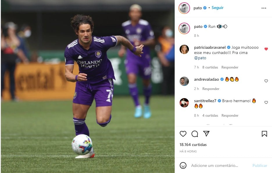 Compartilhamento de Alexandre Pato no Instagram - Foto: Reprodução