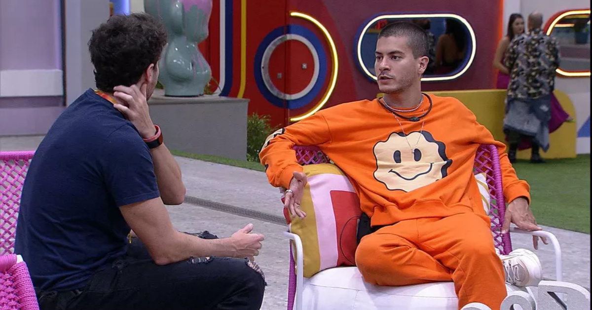 BBB22: Lucas e Arthur Aguiar conversam sobre estratégias de jogo (Foto: Reprodução)