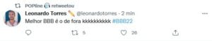 Internautas se divertem com lavação de roupa suja dos eliminados do BBB22 (Foto: Reprodução / Twitter)