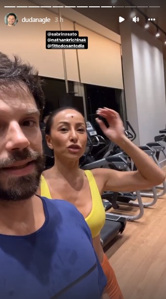 Sabrina Sato e Duda Nagle juntos na academia (Foto: Reprodução)