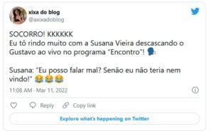 Web se divertiu com a estrela global (Foto: Reprodução / Twitter)