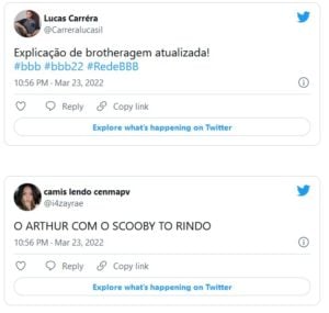 Internautas se divertiram com o comentário de Paulo Vieira sobre os brothers do BBB22 (Foto: Reprodução / Twitter)