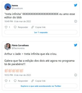 Web reagiu a alusão do filme Guerra Infinita comparando a rivalidade de Jade e Arthur (Foto: Reprodução / Twitter)