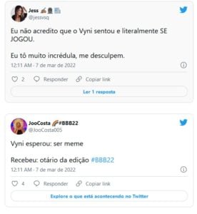 Internautas não gostaram da 'Trapalhada' de Vyni (Foto: Reprodução / Twitter)