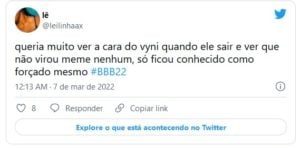 Web detonou o participante do BBB22(Foto: Reprodução / Twitter)