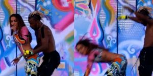 Imagem do post Dançarino de Anitta se empolga e derruba cantora com “pimbada violenta” durante show no Coachella