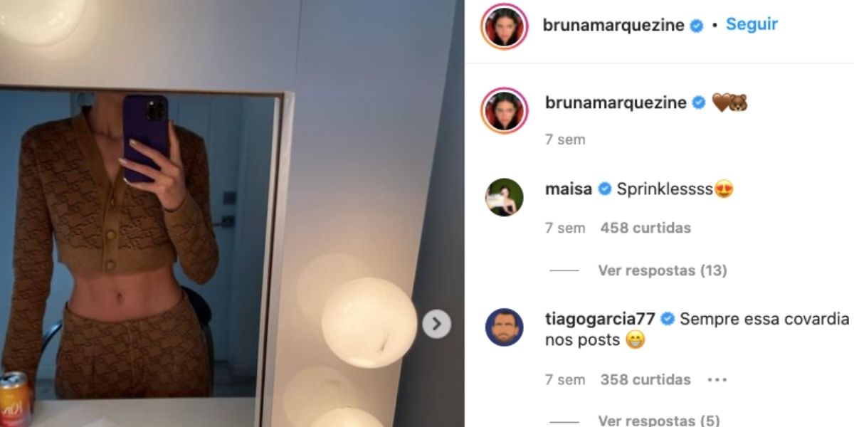 Bruna Marquezine exibe barriguinha (Reprodução) 