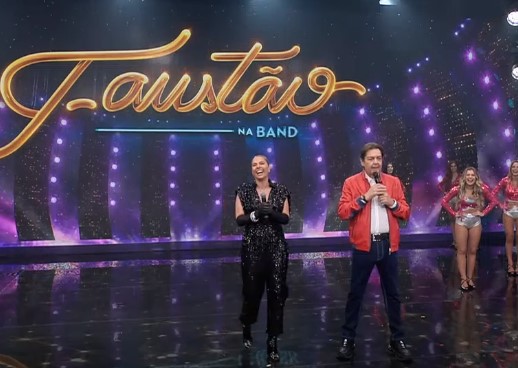 Faustão e Adriane Galisteu na Band