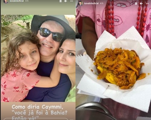 Roberto Kovalick publicou algumas fotos de suas férias nos stories