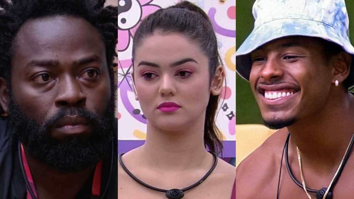 BBB22: Douglas Silva, Eslovênia e Paulo André estão no Paredão (Foto: Reprodução/Montagem)