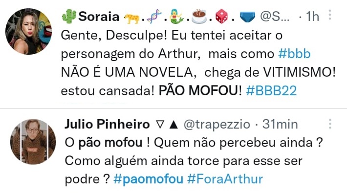 Arthur Aguiar tem sido detonado na web (Foto: montagem twitter) 