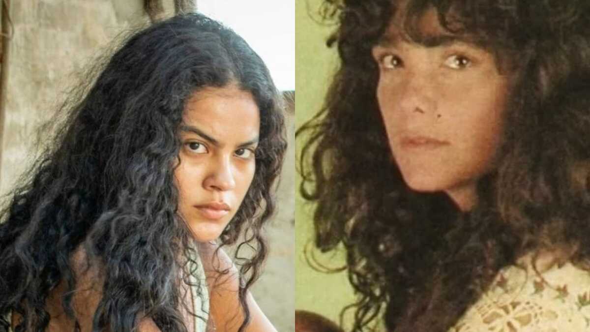 Pantanal: Bella Campos e Andréa Richa dão vida a mesma personagem, Muda (Foto: Reprodução/Montagem)