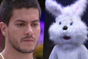 Arthur volta para casa do BBB22 fantasiado de coelhinho da páscoa e Globo explode em audiência - Reprodução