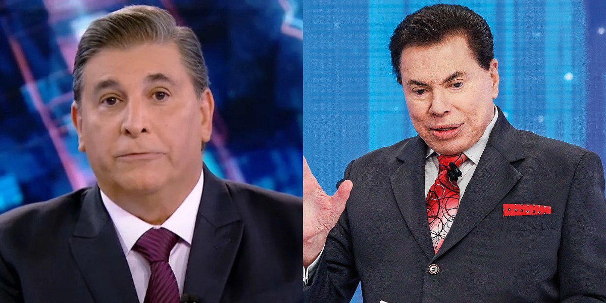 Carlos Nascimento e Silvio Santos (Foto: Reprodução)