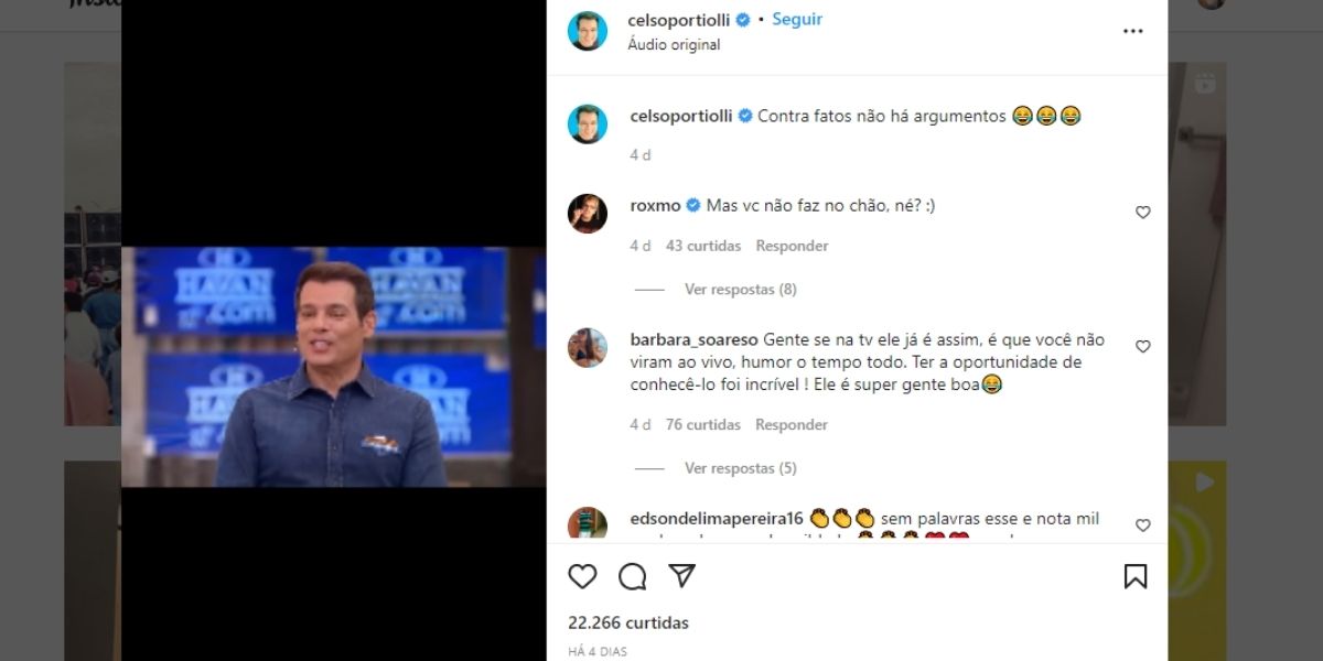 Celso Portiolli assume o que faz em casa e o que ouviu da esposa: "Minha mulher não queria mais"