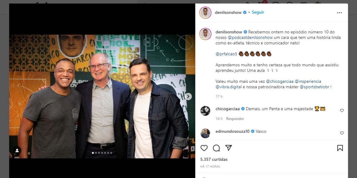 Denílson se une a nome do Jogo Aberto, assume programa fora da Band e faz anúncio: "Aprendemos muito"