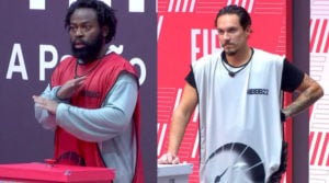 Douglas Silva e Eliezer Netto são eliminados da Prova de Resistência no BBB22 (Foto: Reprodução / Globoplay)