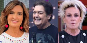 Fátia Bernardes, Faustão e Ana Maria Braga precisam de mudanças na TV (Foto: Reprodução/TV Globo/Band)