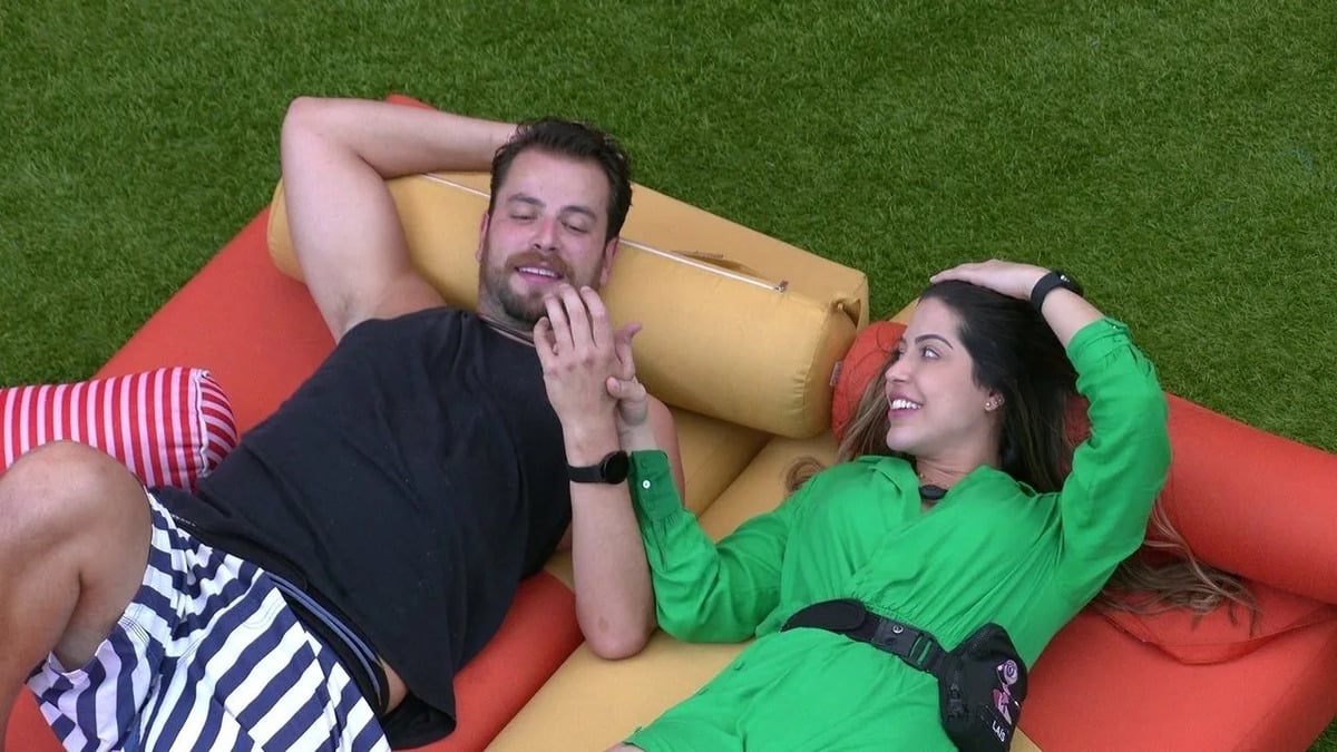 BBB22: Gustavo e Laís eram um casal no reality (Foto: Reprodução)