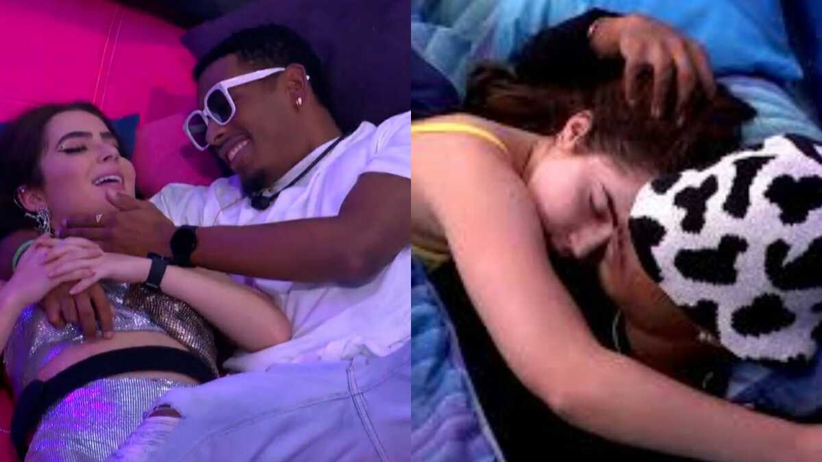 BBB22: Jade Picon e Paulo André tiveram um affair dentro do reality (Foto: Reprodução/Montagem)