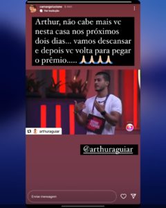 Luciano Camargo declara torcida para Arthur Aguiar no BBB22 (Foto: Reprodução / Instagram)