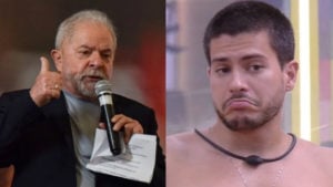 Lula discursou e falou sobre uma possível fraude envolvendo Arthur Aguiar (Foto: Reprodução / Instagram / Globoplay)