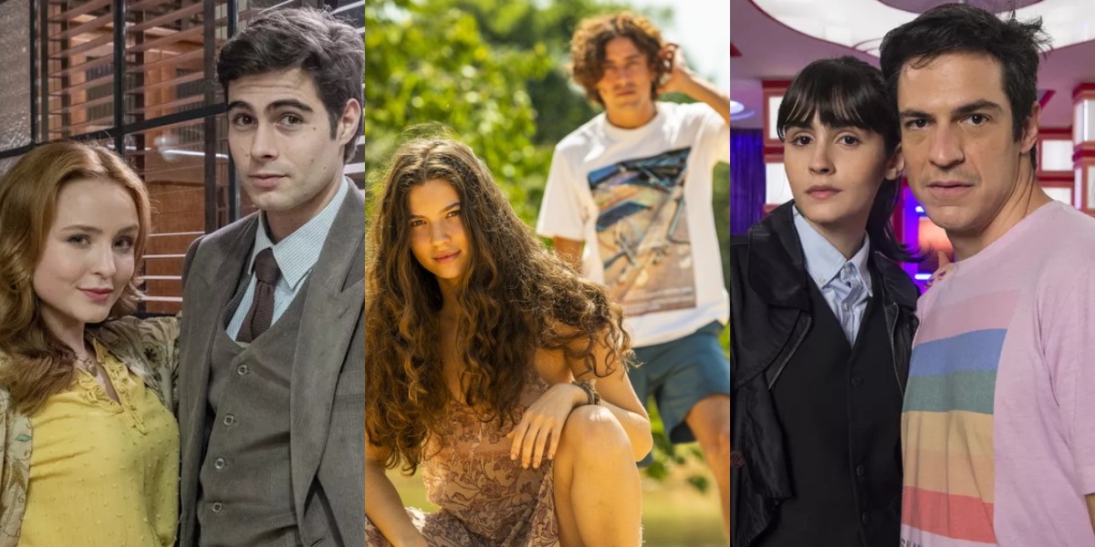 Protagonistas das novelas atuais da emissora: "Além da Ilusão", "Pantanal" e "Quanto Mais Vida, Melhor!" (Foto: Divulgação/TV Globo)