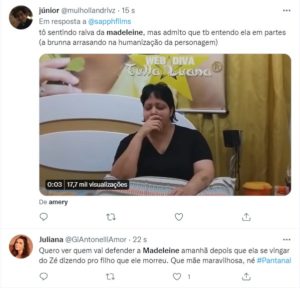 Internautas são só elogios para a novela da Globo (Foto: Reprodução / Twitter)